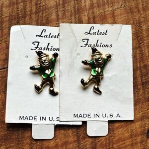 Vintage Leprechaun Brooch Pin Made in USA 60's HTF Rare